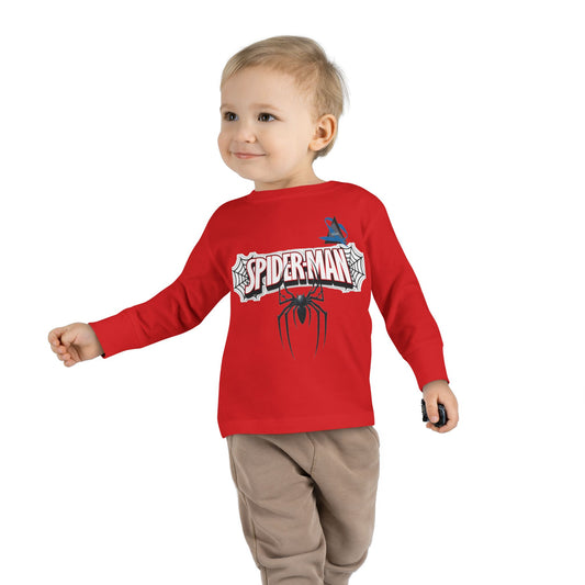 Spider-Man Toddler Long Sleeve Tee, Kids Superhero Shirt, Baby Boy Gift, Birthday Outfit, Marvel Clothing, Playtime Apparel